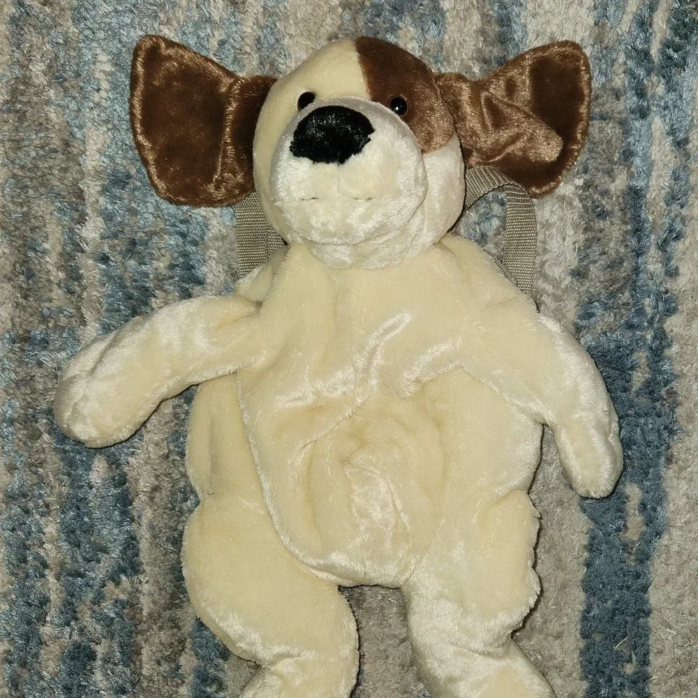 Plush Dog Backpack || EUC